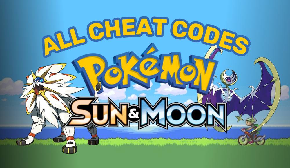 pokemon cheat codes for sun and moon nintendo 3DS