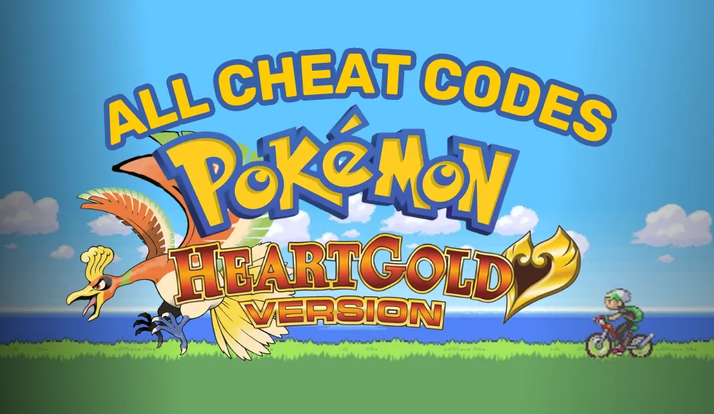 all pokemon heart gold cheatcodes