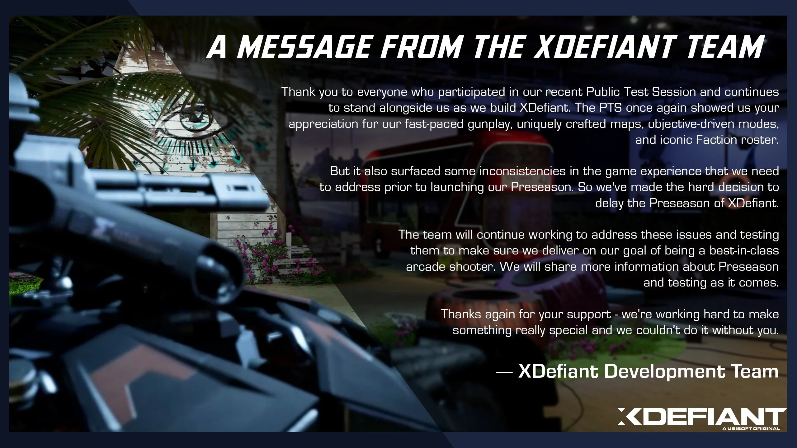 xdefiant had good communications with the playerbase